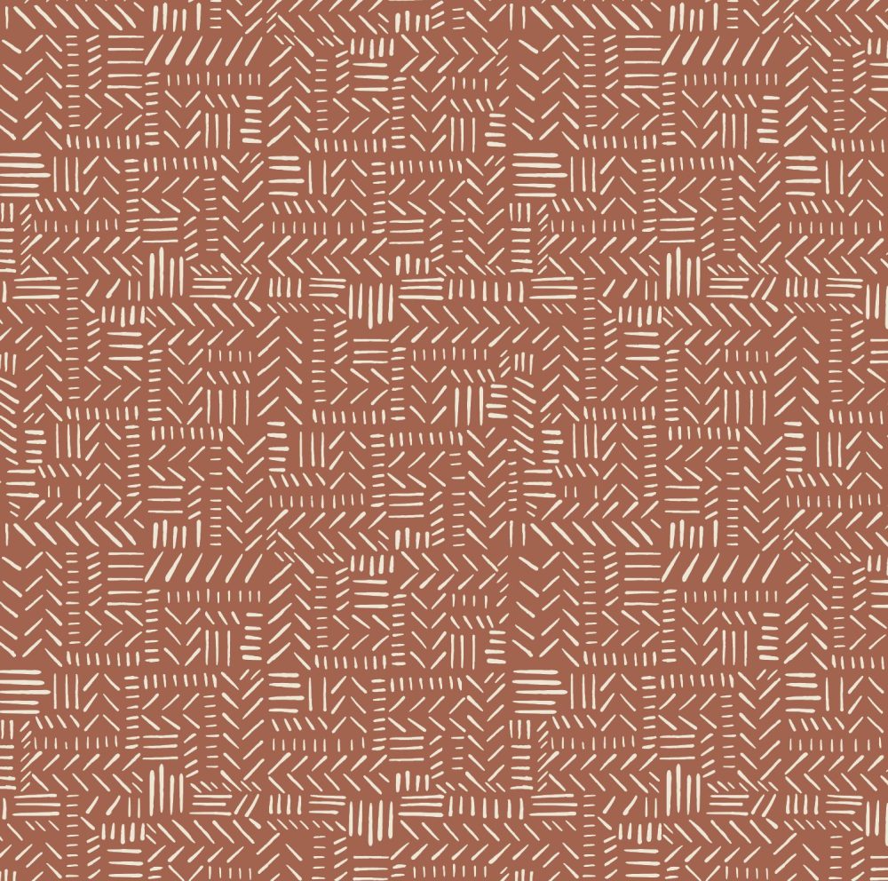Terracotta Tribal Wallpaper Print